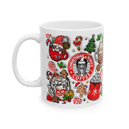 Christmas Vibes 3D Doodle Mug - Let There Be Cute