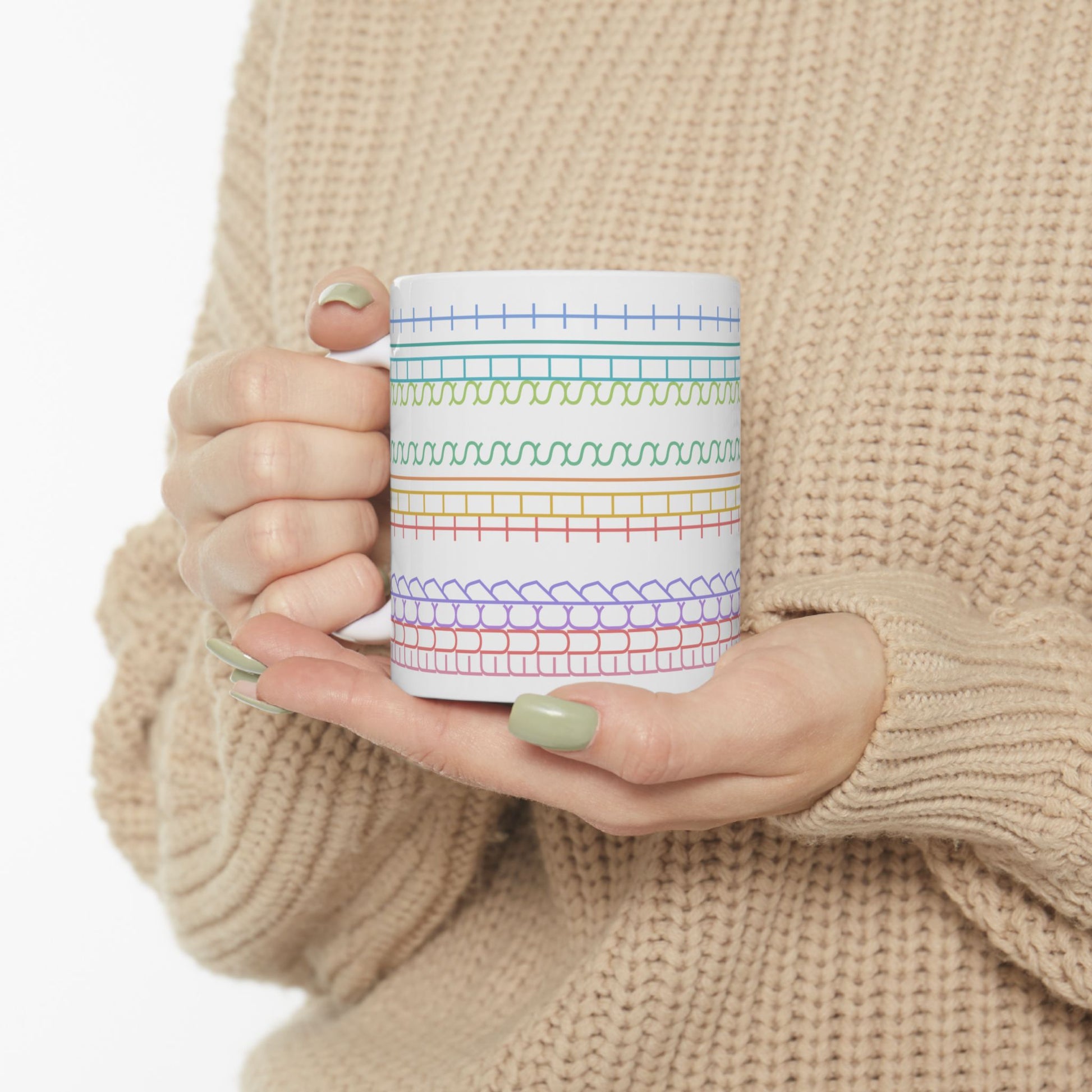 Rainbow Rant Pattern Mug – Hidden “Fck This Sht” Message - Let There Be Cute