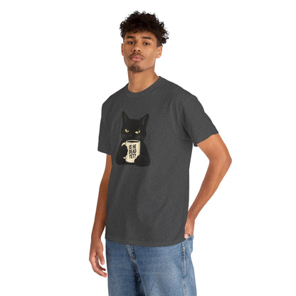 Is He Dead Yet? Funny Black Cat T-Shirt - Let There Be Cute