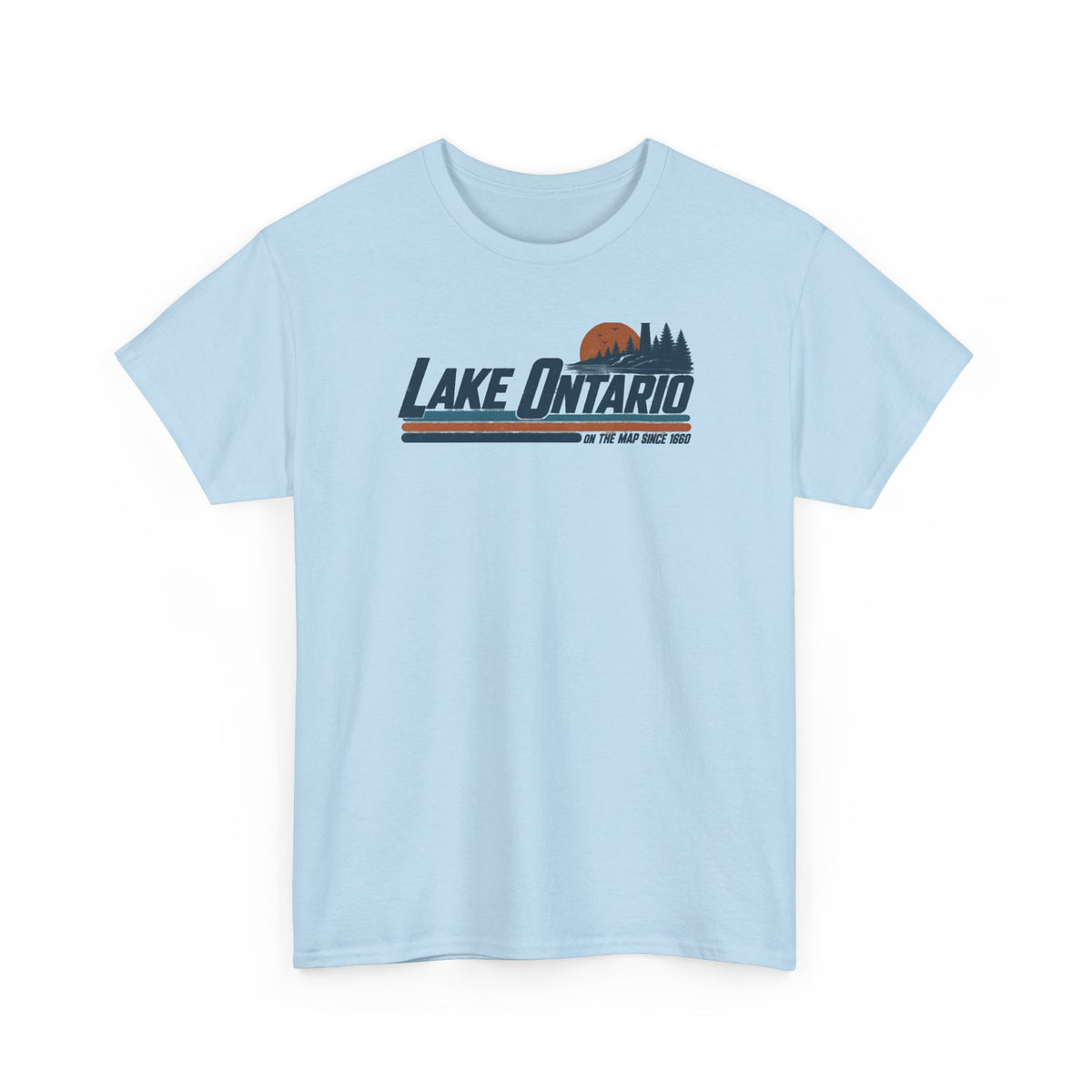 Lake Ontario “On the Map Since 1660” Retro T-Shirt - Let There Be Cute Vintage Great Lakes shirt featuring Lake Ontario graphic