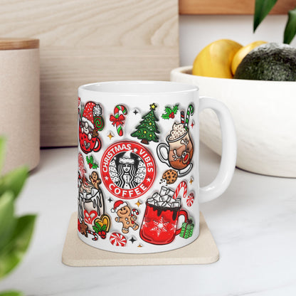 Christmas Vibes 3D Doodle Mug - Let There Be Cute