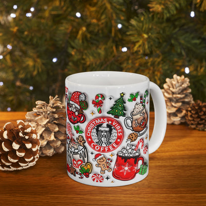 Christmas Vibes 3D Doodle Mug - Let There Be Cute
