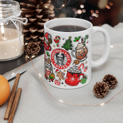 Christmas Vibes 3D Doodle Mug - Let There Be Cute