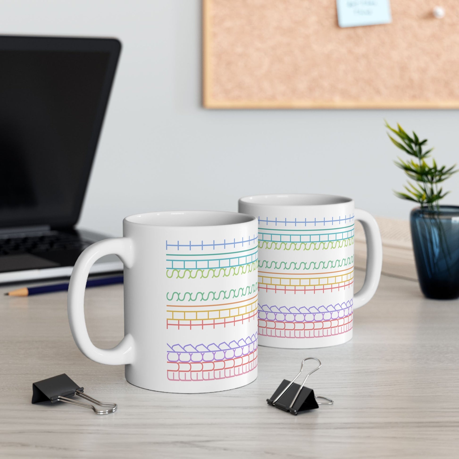 Rainbow Rant Pattern Mug – Hidden “Fck This Sht” Message - Let There Be Cute
