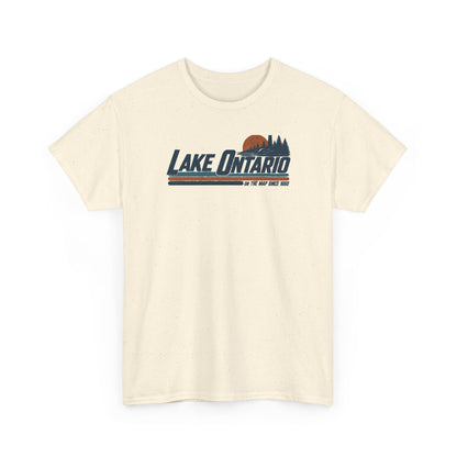 Lake Ontario “On the Map Since 1660” Retro T-Shirt - Let There Be Cute Retro Lake Ontario T-shirt with lighthouse and sunset graphic