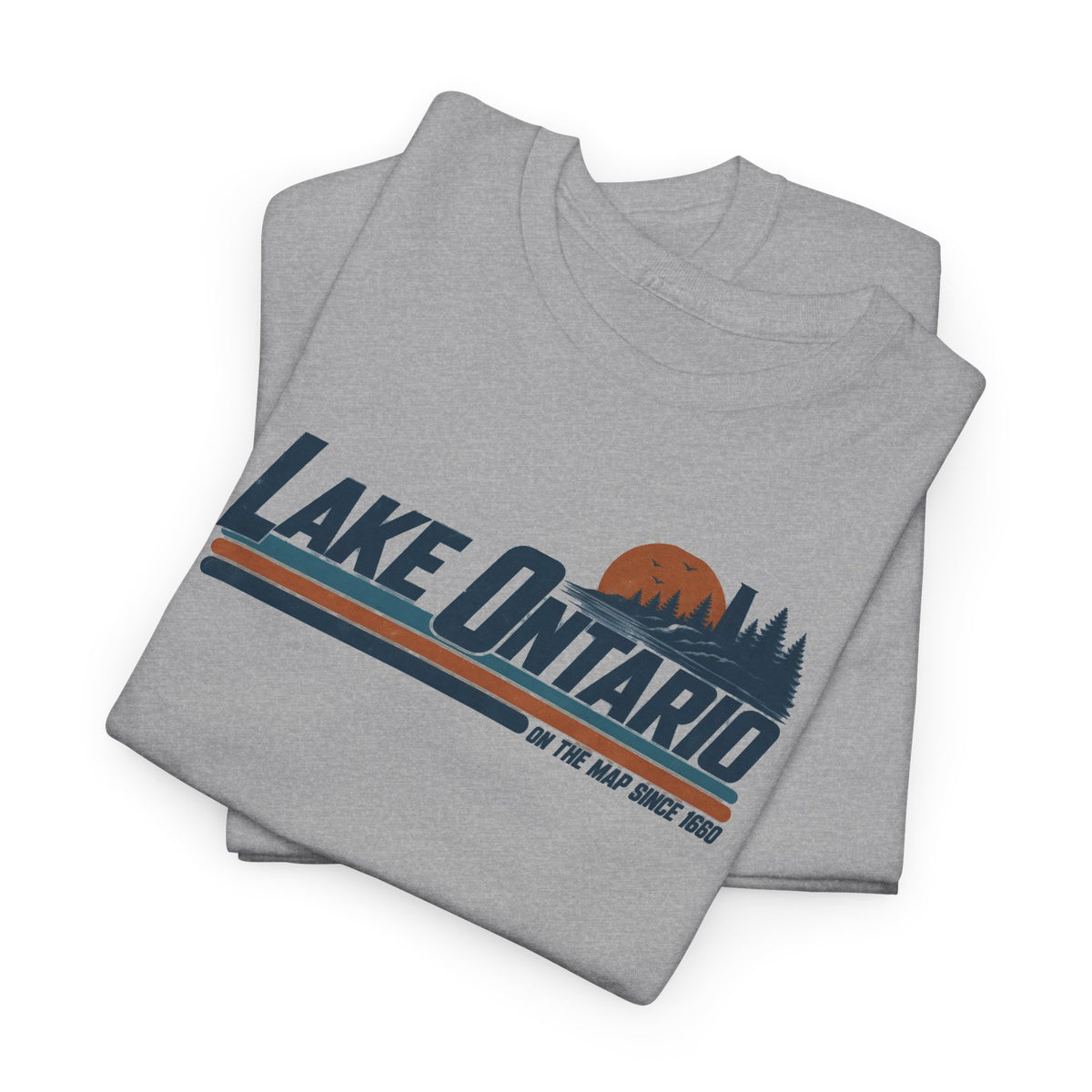 Lake Ontario “On the Map Since 1660” Retro T-Shirt - Let There Be Cute Lake Ontario graphic tee with retro lighthouse design