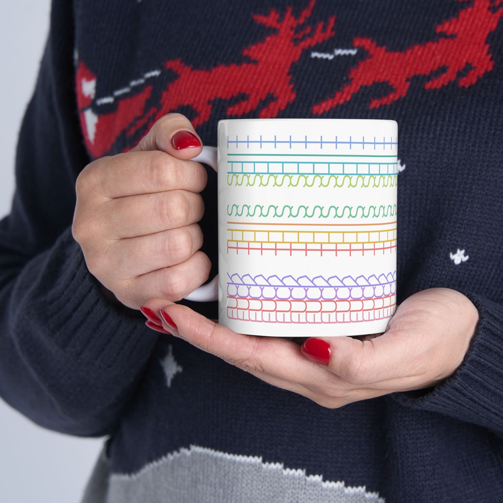 Rainbow Rant Pattern Mug – Hidden “Fck This Sht” Message - Let There Be Cute
