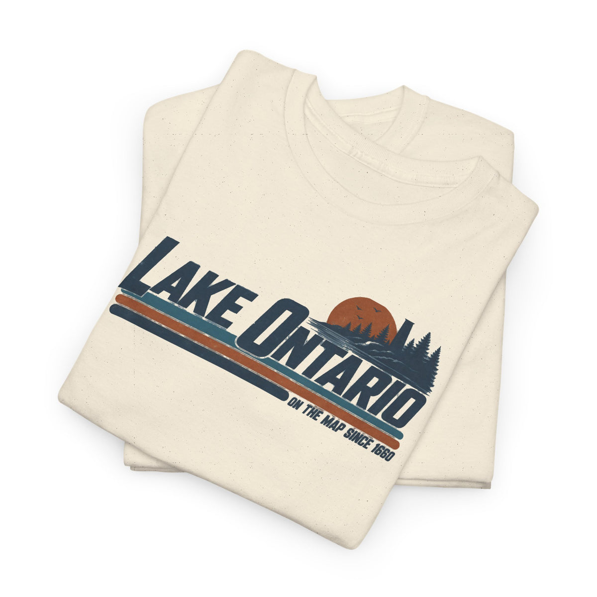 Lake Ontario “On the Map Since 1660” Retro T-Shirt - Let There Be Cute Unisex Lake Ontario shirt in vintage Great Lakes style