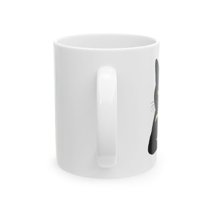Is He Dead Yet? Black Cat Mug – Funny Sarcastic Political Coffee Mug - Let There Be Cute