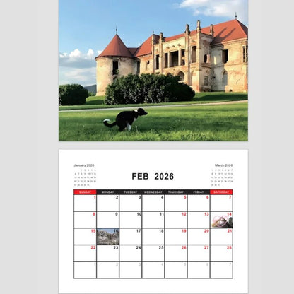 Dogs Pooping in Beautiful Places – 2026 Wall Calendar - Let There Be Cute