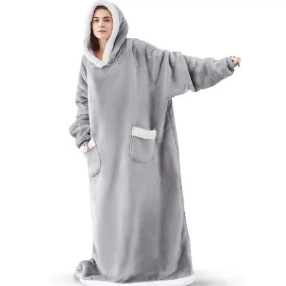 Snuggle Shell Giant Blanket Hoodie – Cozy Oversized Winter Fleece with Sleeves - Let There Be Cute