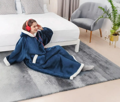 Snuggle Shell Giant Blanket Hoodie – Cozy Oversized Winter Fleece with Sleeves - Let There Be Cute