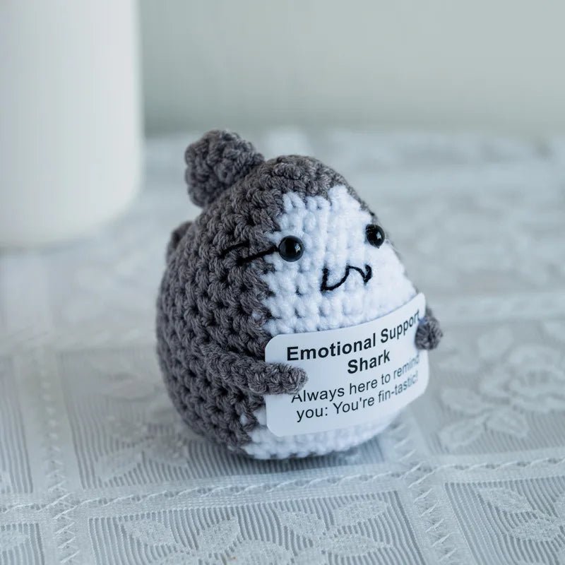 Pocket Positivity Plushie – Handmade Crochet Animal with Uplifting Message - Let There Be Cute