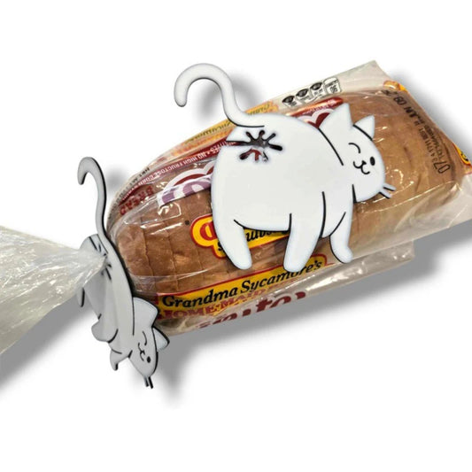 Cat’s Outta the Bag — Cat Butt Bread Bag Clips (2-pack)