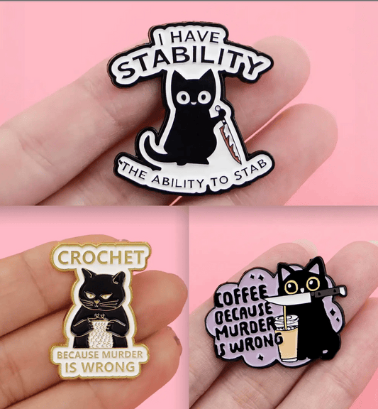 Stabby Tabby Cat Pins - Mix & Match - Let There Be Cute