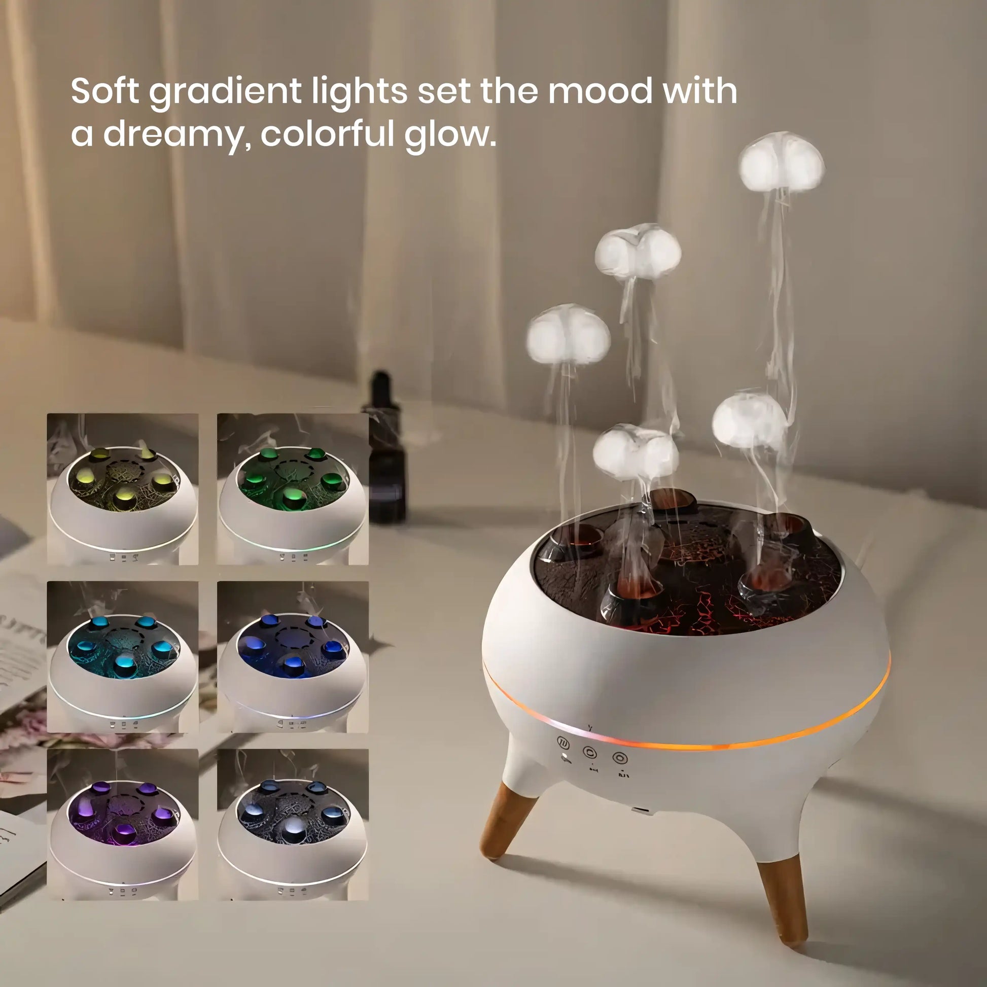 Dream Float Jellyfish Diffuser – Color - Changing Night Light & Room Humidifier - Let There Be Cute