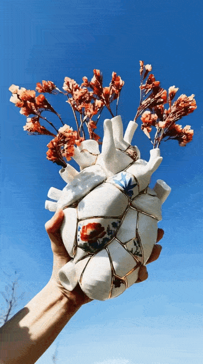 Kintsugi Heart Vase
