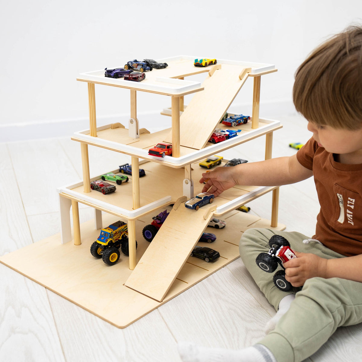 Little Driver’s Handmade Wooden Car Garage - Let There Be Cute