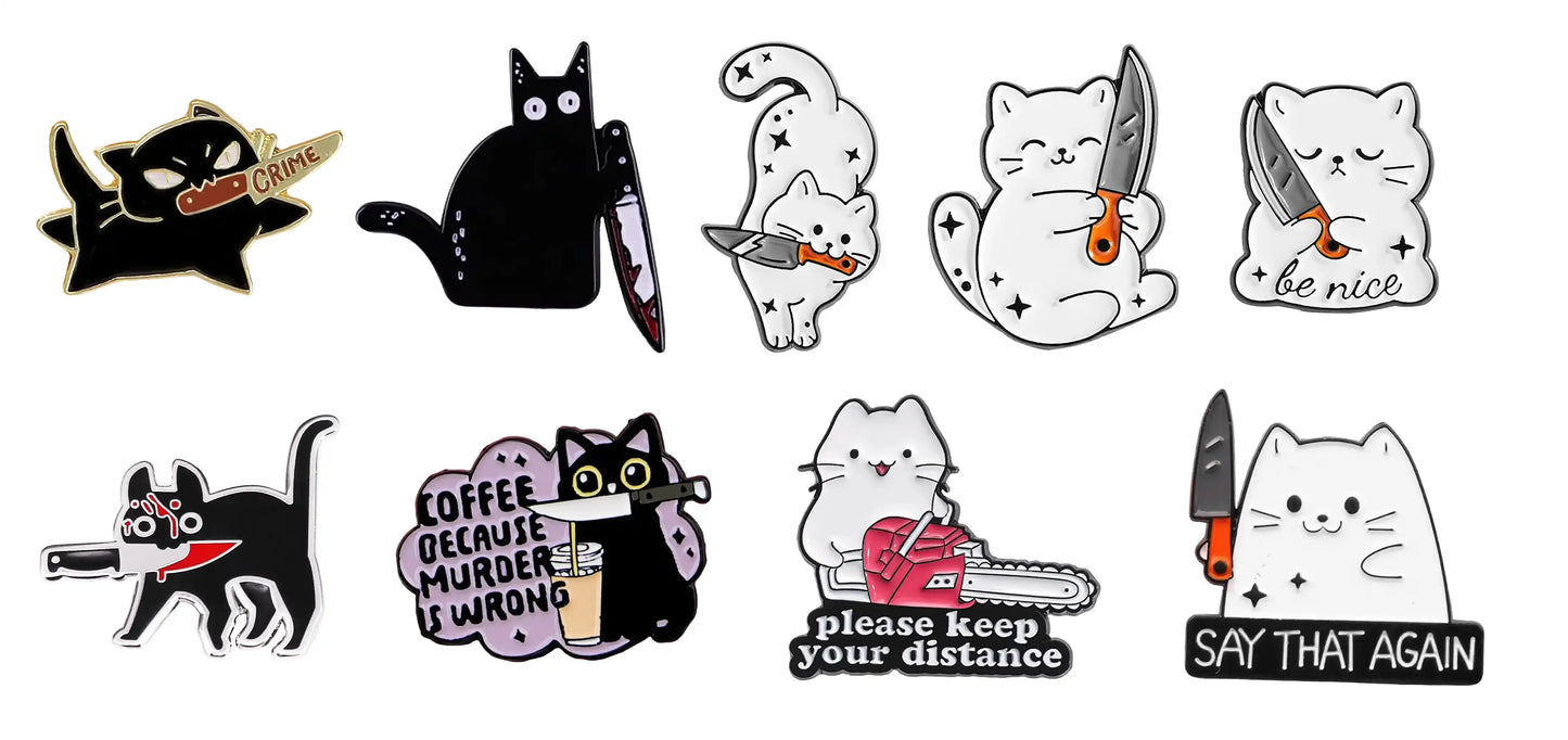 Stabby Tabby Cat Pins - Mix & Match - Let There Be Cute